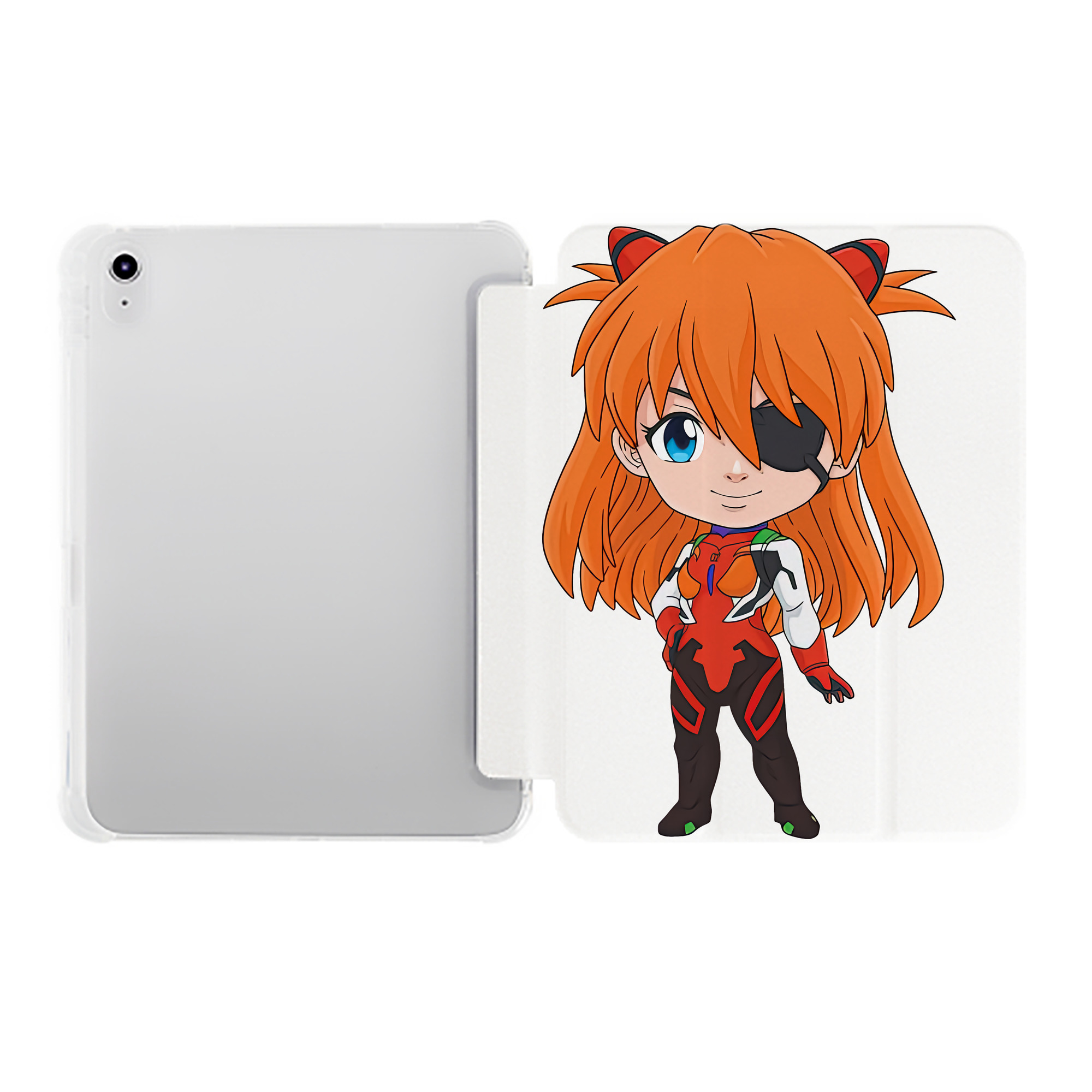 （画像用） EVA 新世紀エヴァンゲリオン IPad ケース ペン収納付き 三つ折りスタンド PUレザー×シリコン 対応機種9.5/10.5/10.9インチ